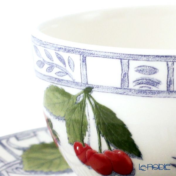 ジアン（Gien） オワゾブルー・フルーツ ティーカップ＆ソーサー 200ml