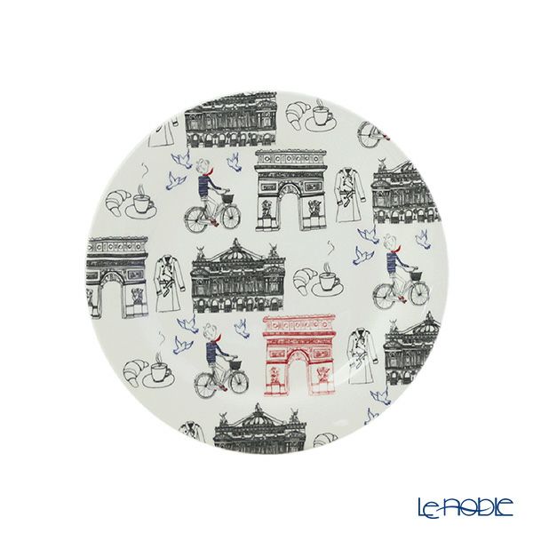 ジアン（Gien） サ・セ・パリ カナッペプレート 16.5cm 凱旋門・オペラ