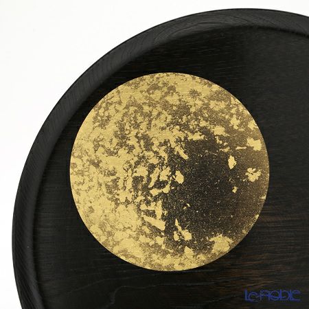 箔一 おぼろ月 トレイ 10寸（漆）A101-01001