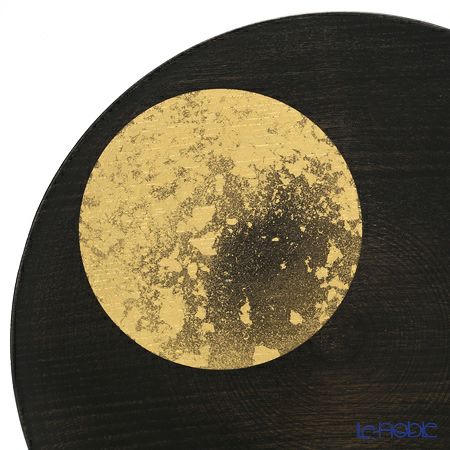 箔一 おぼろ月 プレート 8寸（漆）A101-01003