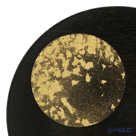 箔一 おぼろ月 プレート 6寸（漆）A101-01005