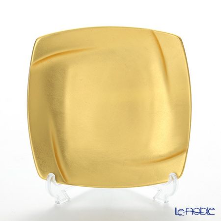 箔一 無垢 スクエア ケーキプレート 14×14cm A161-05002