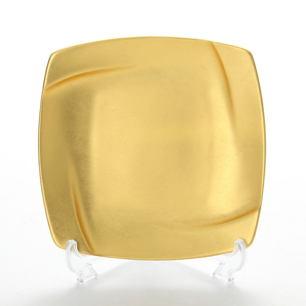 箔一 無垢 スクエア ケーキプレート 14×14cm A161-05002