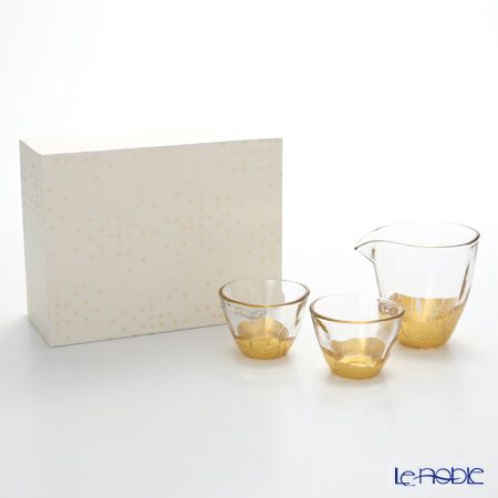 箔一 貫入 酒器セット 片口1＆ぐい呑み2 A161-03023