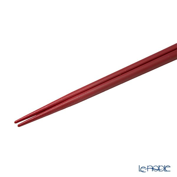 箔一 金の箸銀の箸 霞流し 茜・赤 23cm A211-09025