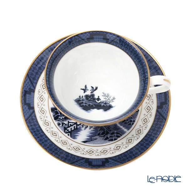 ニッコー NIKKO 山水 紺 兼用碗皿／カップ＆ソーサー 210ml 27300-AB00