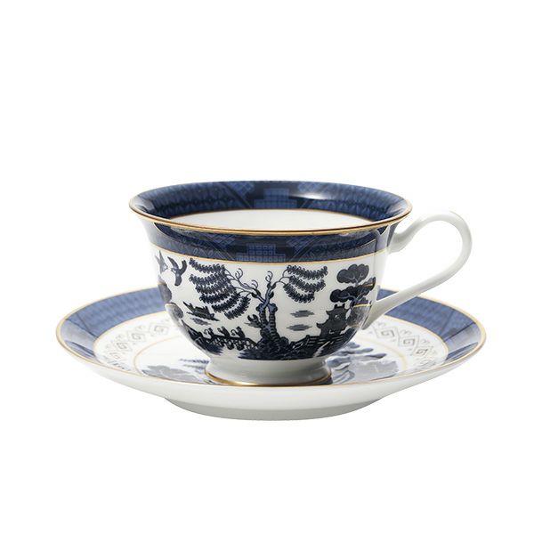 ニッコー NIKKO 山水 紺 兼用碗皿／カップ＆ソーサー 210ml 27300-AB00