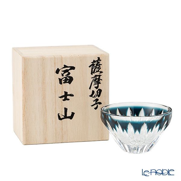 薩摩切子 富士盃 青富士 藍 20906 80ml