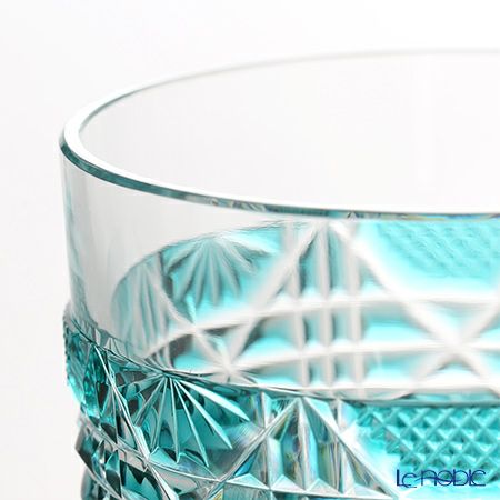 薩摩切子 タンブラー／22005 八角籠目 緑