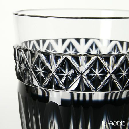 薩摩切子 ビアグラス／55108 黒切子