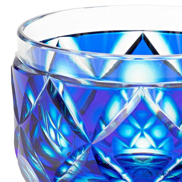 薩摩切子 猪口 二重被せ 翡翠（かわせみ） 100ml