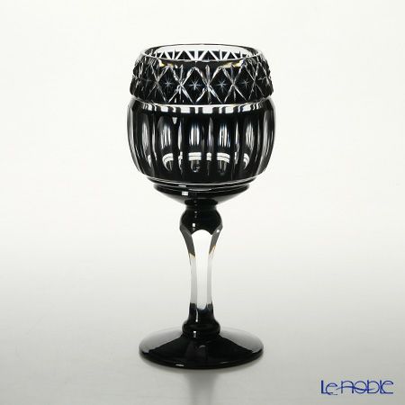 薩摩切子 ワイングラス小／57208 黒切子
