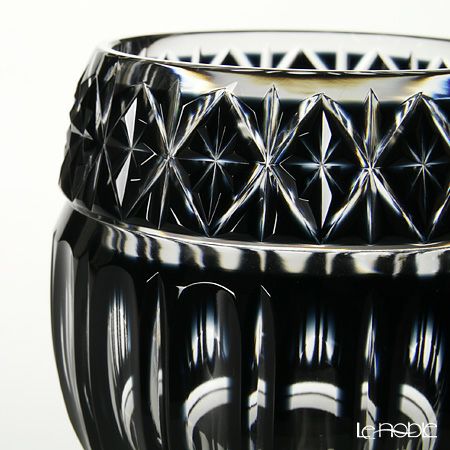 薩摩切子 ワイングラス小／57208 黒切子