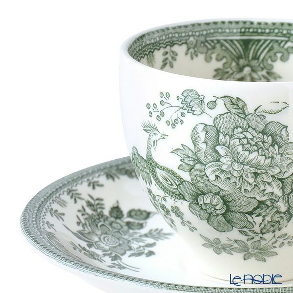 バーレイ グリーンアジアティックフェザンツ ティーカップ＆ソーサー 210ml