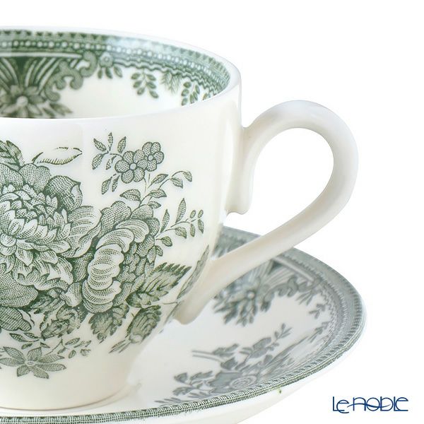 バーレイ グリーンアジアティックフェザンツ ティーカップ＆ソーサー 210ml