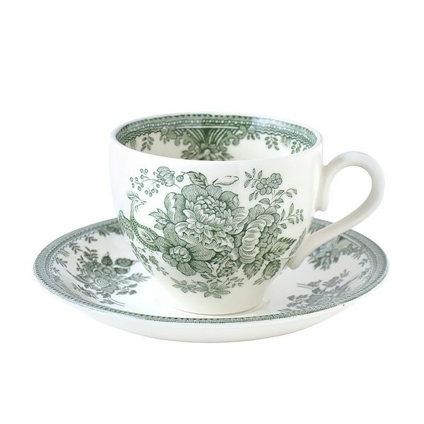 バーレイ グリーンアジアティックフェザンツ ティーカップ＆ソーサー 210ml