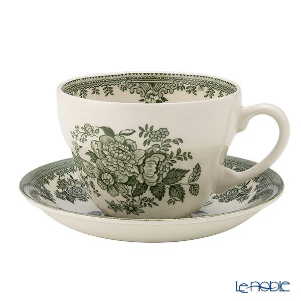 バーレイ グリーンアジアティックフェザンツ ブレックファーストカップ＆ソーサー 430ml