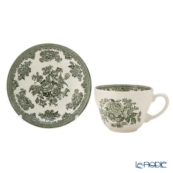 バーレイ グリーンアジアティックフェザンツ ブレックファーストカップ＆ソーサー 430ml