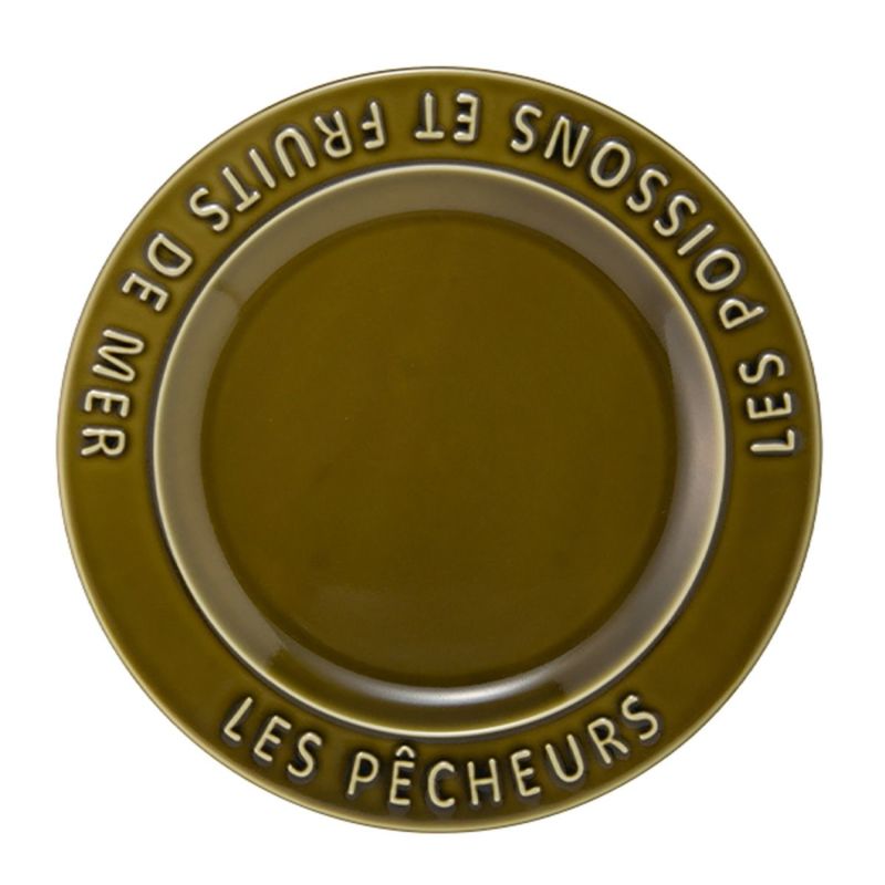 マルミツポテリ スタジオエム フィッシャーマンズ プレート 24.5cm オリーブ