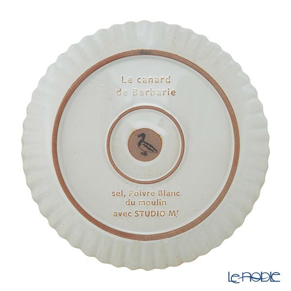 マルミツポテリ スタジオエム バルバリ メインプレート／大皿 24.5cm ブラン