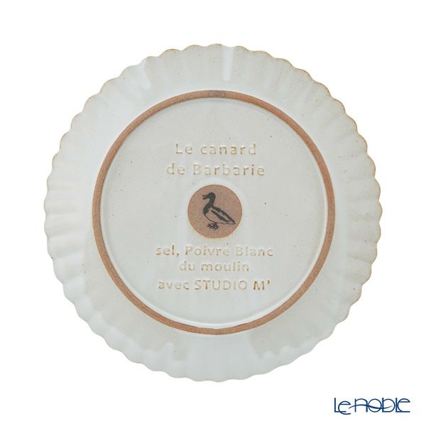 マルミツポテリ スタジオエム バルバリ パンプレート／デザート皿 20cm ブラン