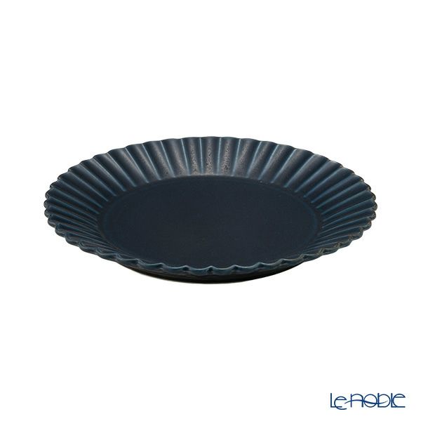 マルミツポテリ スタジオエム バルバリ パンプレート／デザート皿 20cm インディゴ