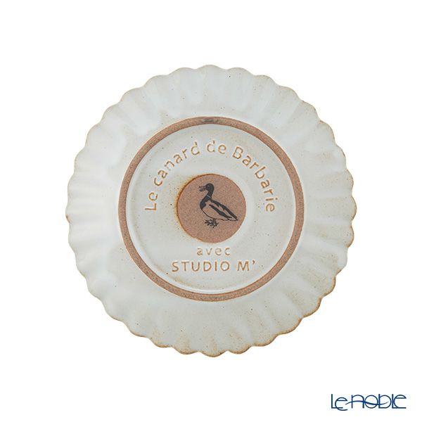 マルミツポテリ スタジオエム バルバリ コガモプレート／取り皿 15cm ブラン