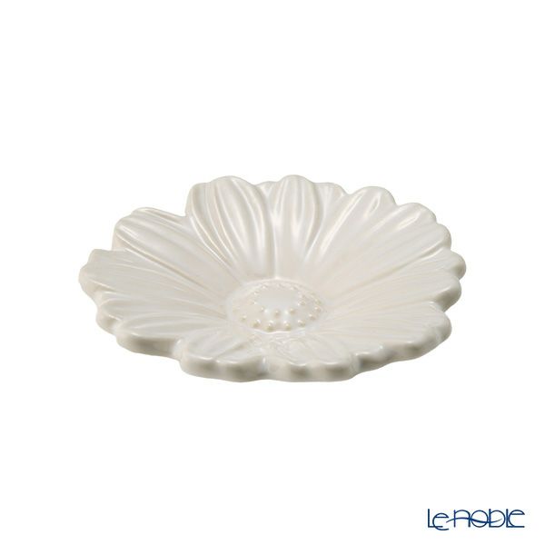 マルミツポテリ ソボカイ マーガレット プレート 9.4cm ホワイト