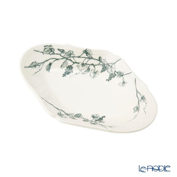 マルミツポテリ スタジオエム ヴィーニュ オーバルプレート S ブルー 19×13cm