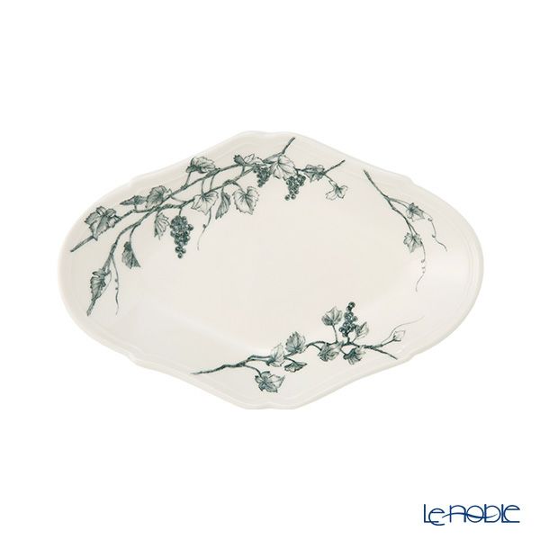 マルミツポテリ スタジオエム ヴィーニュ オーバルプレート S ブルー 19×13cm