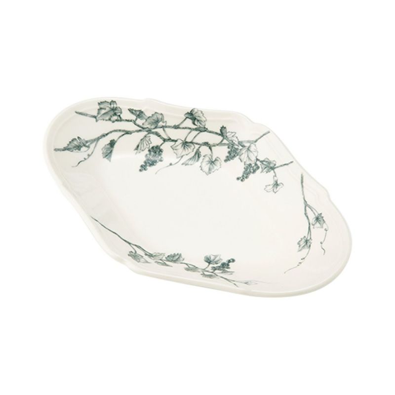 マルミツポテリ スタジオエム ヴィーニュ オーバルプレート S ブルー 19×13cm