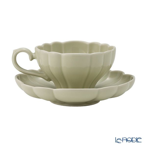 マルミツポテリ スタジオエム ルブケ カップ＆ソーサー 190ml ペールグリーン