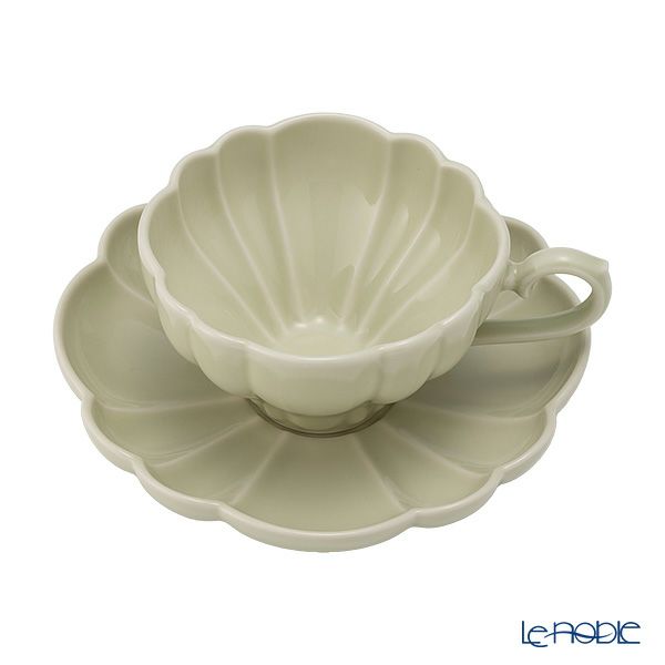 マルミツポテリ スタジオエム ルブケ カップ＆ソーサー 190ml ペールグリーン