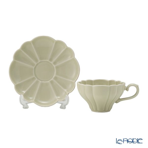 マルミツポテリ スタジオエム ルブケ カップ＆ソーサー 190ml ペールグリーン