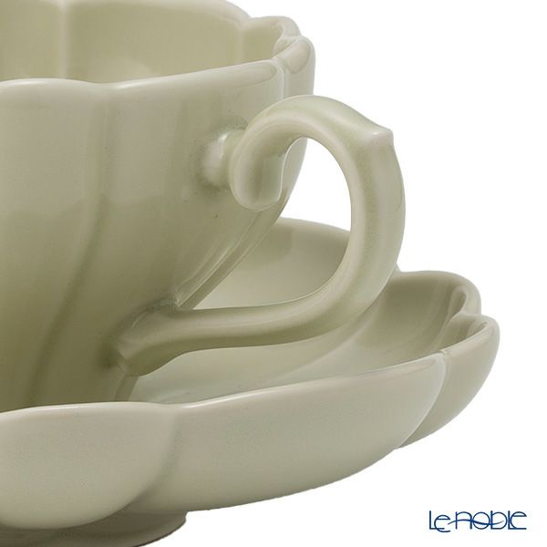マルミツポテリ スタジオエム ルブケ カップ＆ソーサー 190ml ペールグリーン