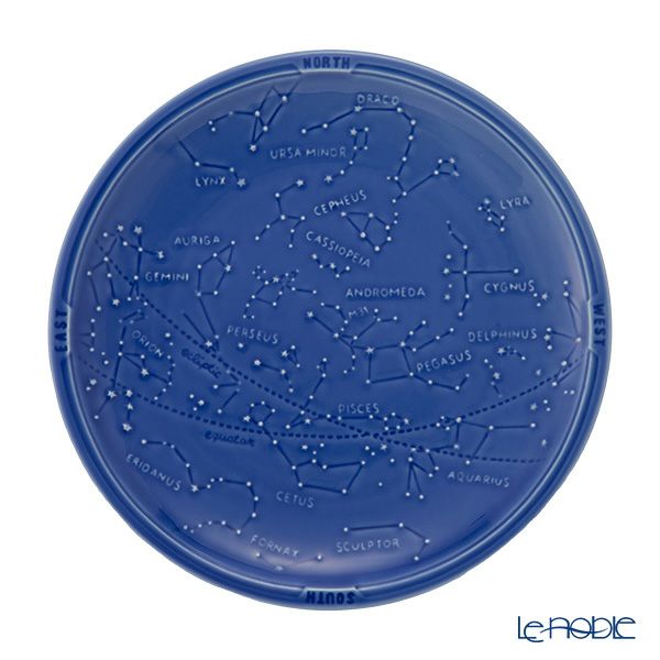 マルミツポテリ スタジオエム スターマップ プレート 23cm ブルー