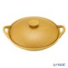 マルミツポテリ スタジオエム フントス 浅鍋 1400ml マスタード 直火可能・IH不可