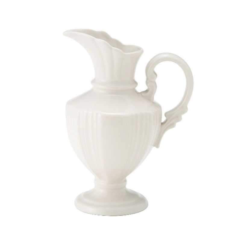 マルミツポテリ スタジオエム グラシュ ピッチャー／ベース ホワイト H20cm 580ml