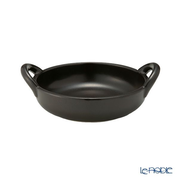 マルミツポテリ スタジオエム フントス 耐熱ボウル 430ml 黒 直火可能・IH不可