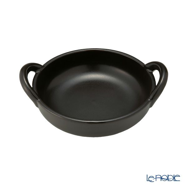 マルミツポテリ スタジオエム フントス 耐熱ボウル 430ml 黒 直火可能・IH不可