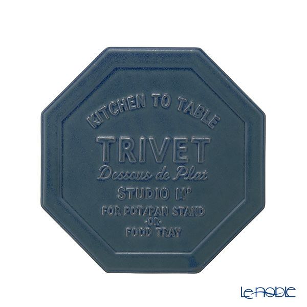マルミツポテリ スタジオエム トリベット／鍋敷き ネイビー 20×20cm