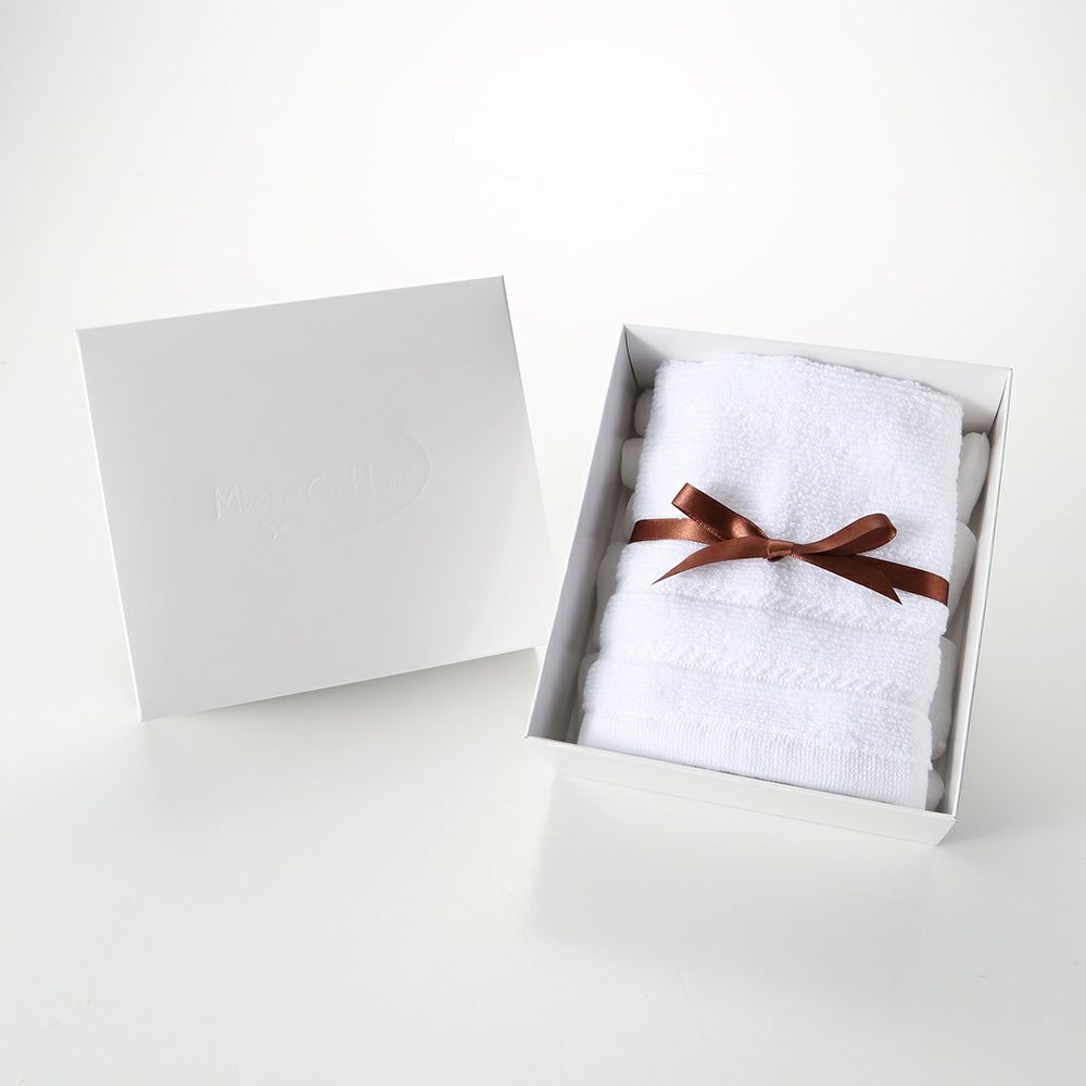 マイクロコットン レギュラー ハンドタオル ホワイト（箱付）