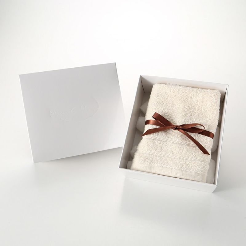 マイクロコットン レギュラー ハンドタオル アイボリー（箱付）