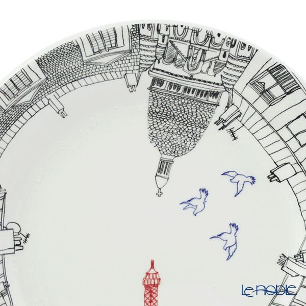 ジアン（Gien） サ・セ・パリ デザートプレート 22cm エッフェル塔