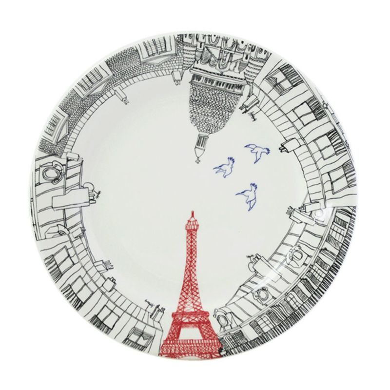 ジアン（Gien） サ・セ・パリ デザートプレート 22cm エッフェル塔