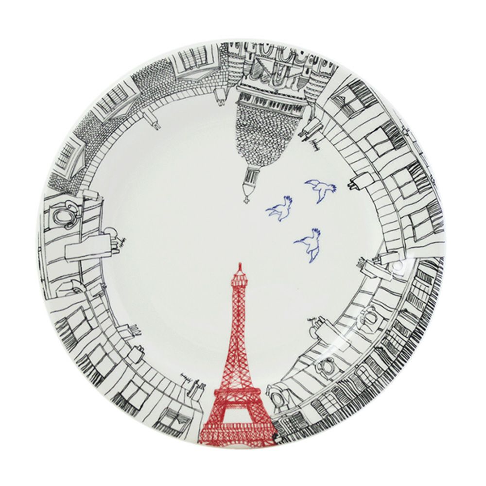 ジアン（Gien） サ・セ・パリ デザートプレート 22cm エッフェル塔
