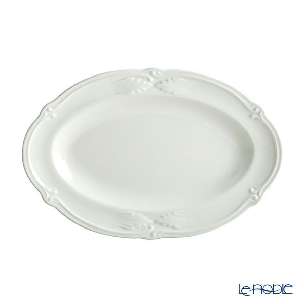 ジアン（Gien） ロカイユ・ブラン ピックルディッシュ 25cm