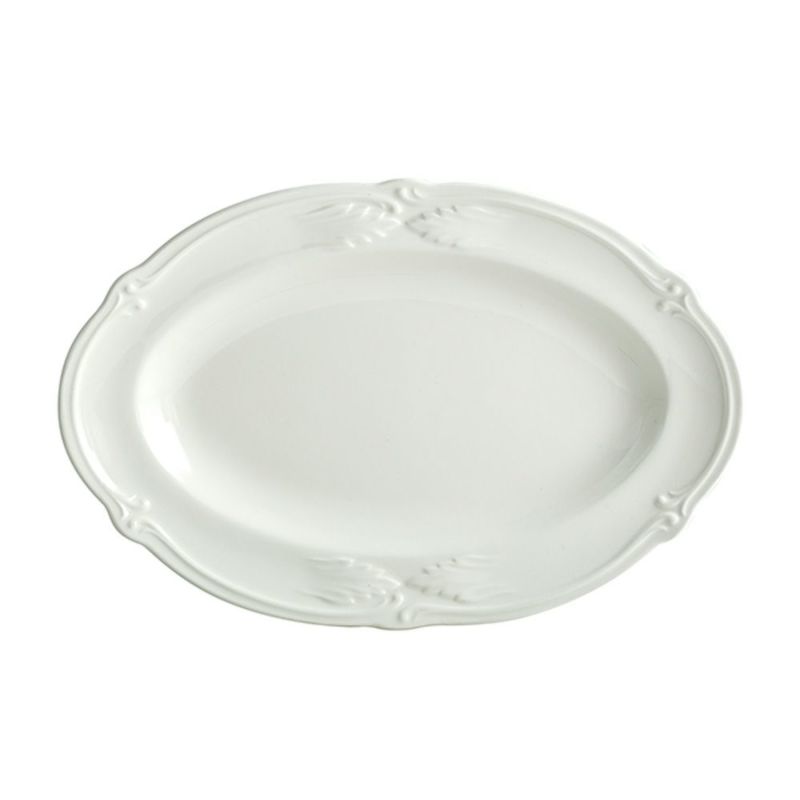 ジアン（Gien） ロカイユ・ブラン ピックルディッシュ 25cm