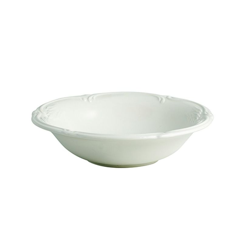 ジアン（Gien） ロカイユ・ブラン シリアルボウル 18cm