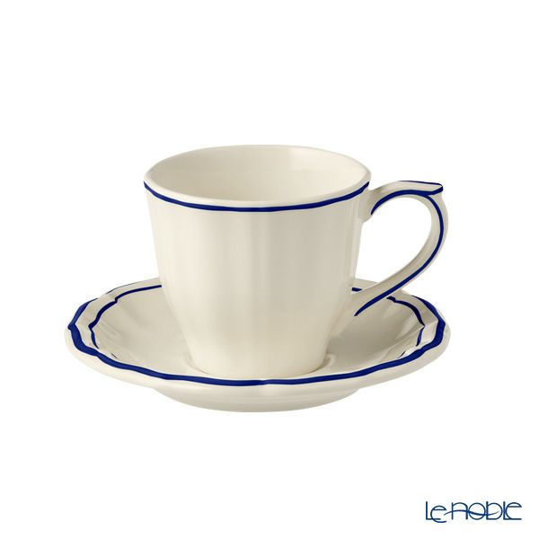ジアン（Gien） フィレコバルト ティーカップ＆ソーサー 175ml